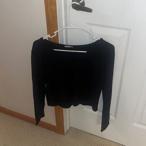 Olivia Rae Cropped black V- neck